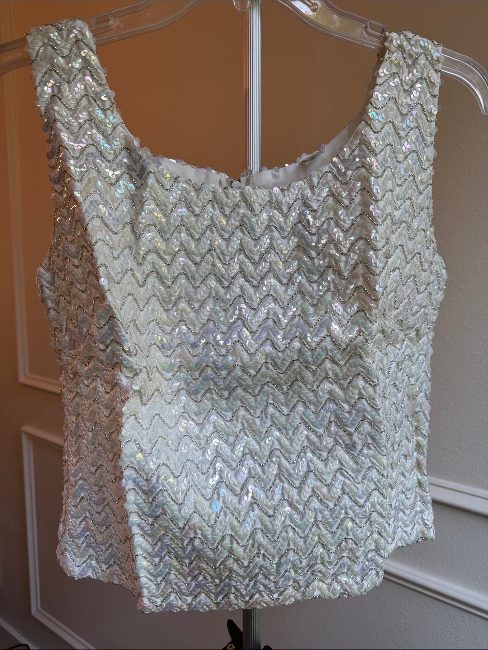 Vintage 60's ILGWU Union Made Sequin‎ Top